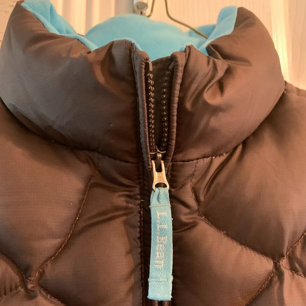 L.L. Bean Down zip up brown vest M